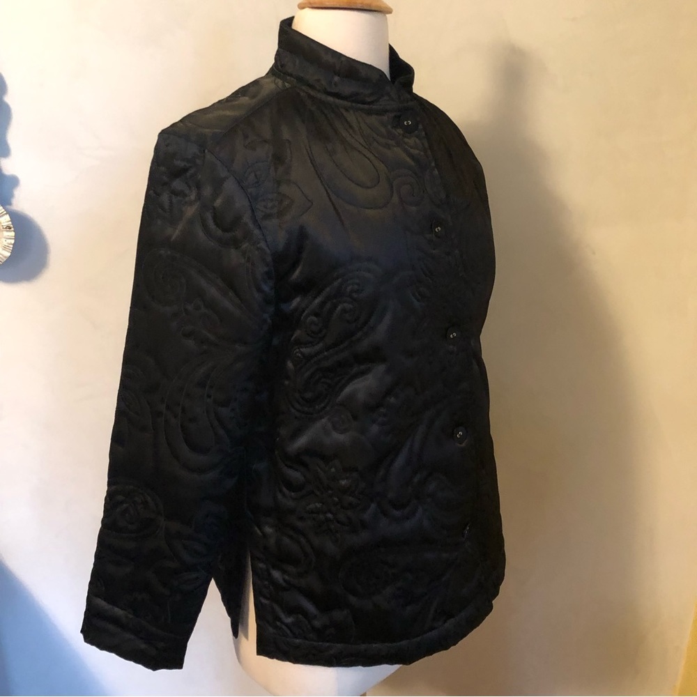 Classic Elements Black Lightweight Jacket W/ Embr… - image 3